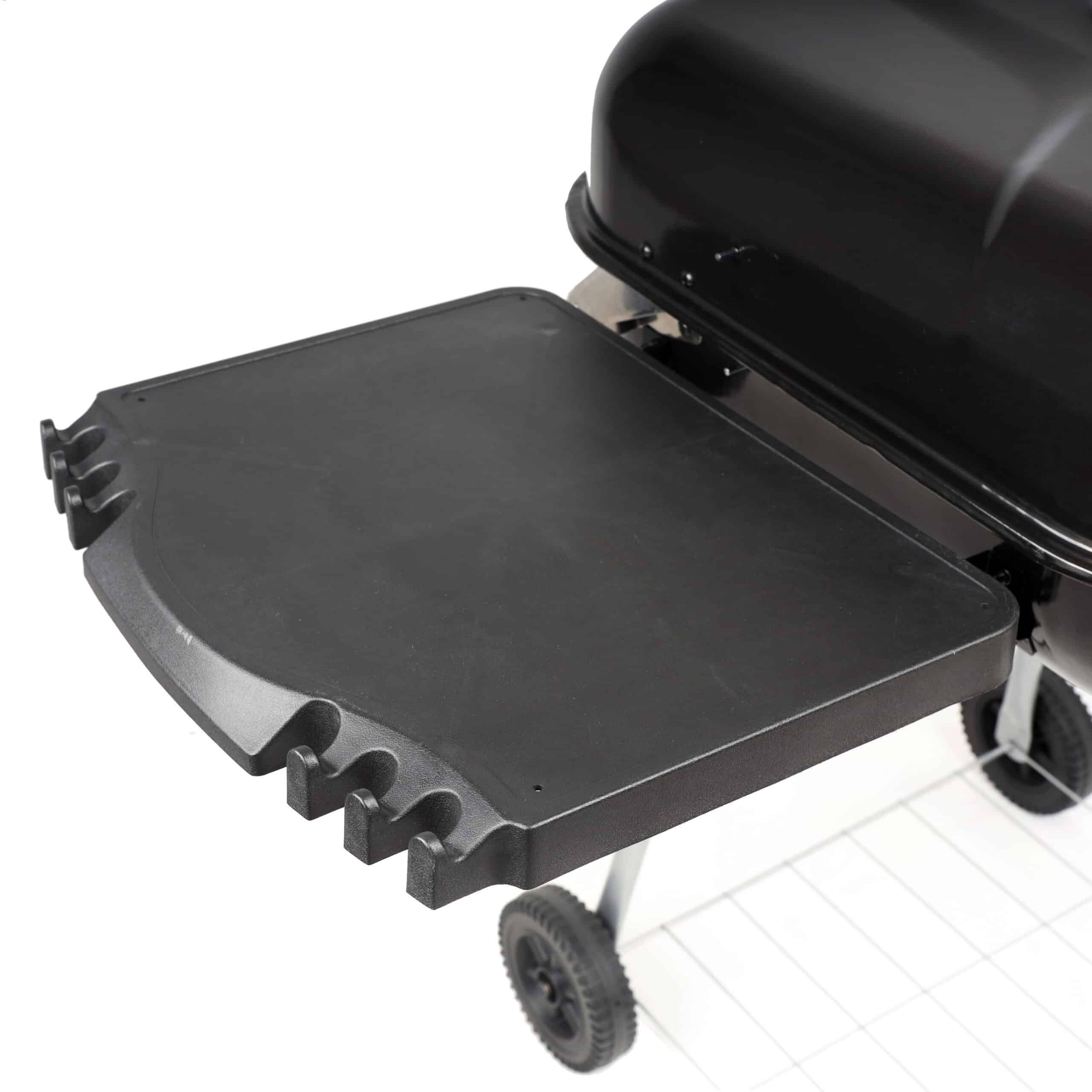 RevoAce 22" Square Charcoal Grill with Foldable Side Shelf, Black - Image 2