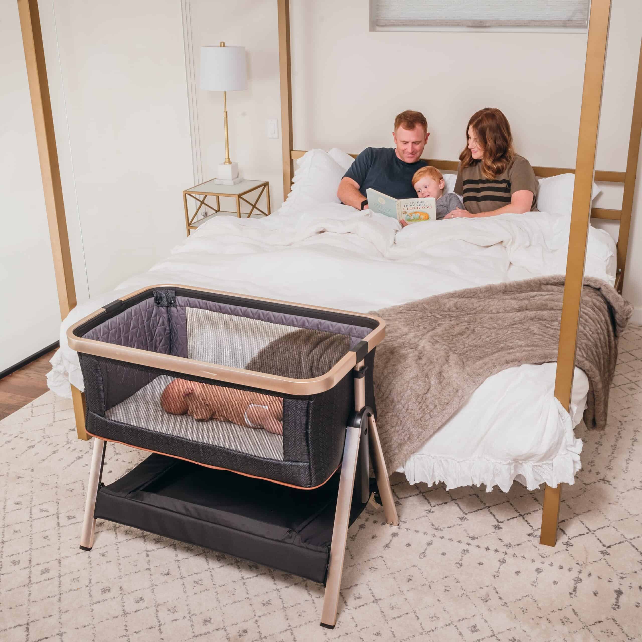 Monbebe Suite Slumber Height Adjustable Baby Bassinet, Urban Boho - Image 11