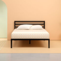 Alternative view of Zinus Mia 38” Metal Platform Bed Frame with Headboard, Queen