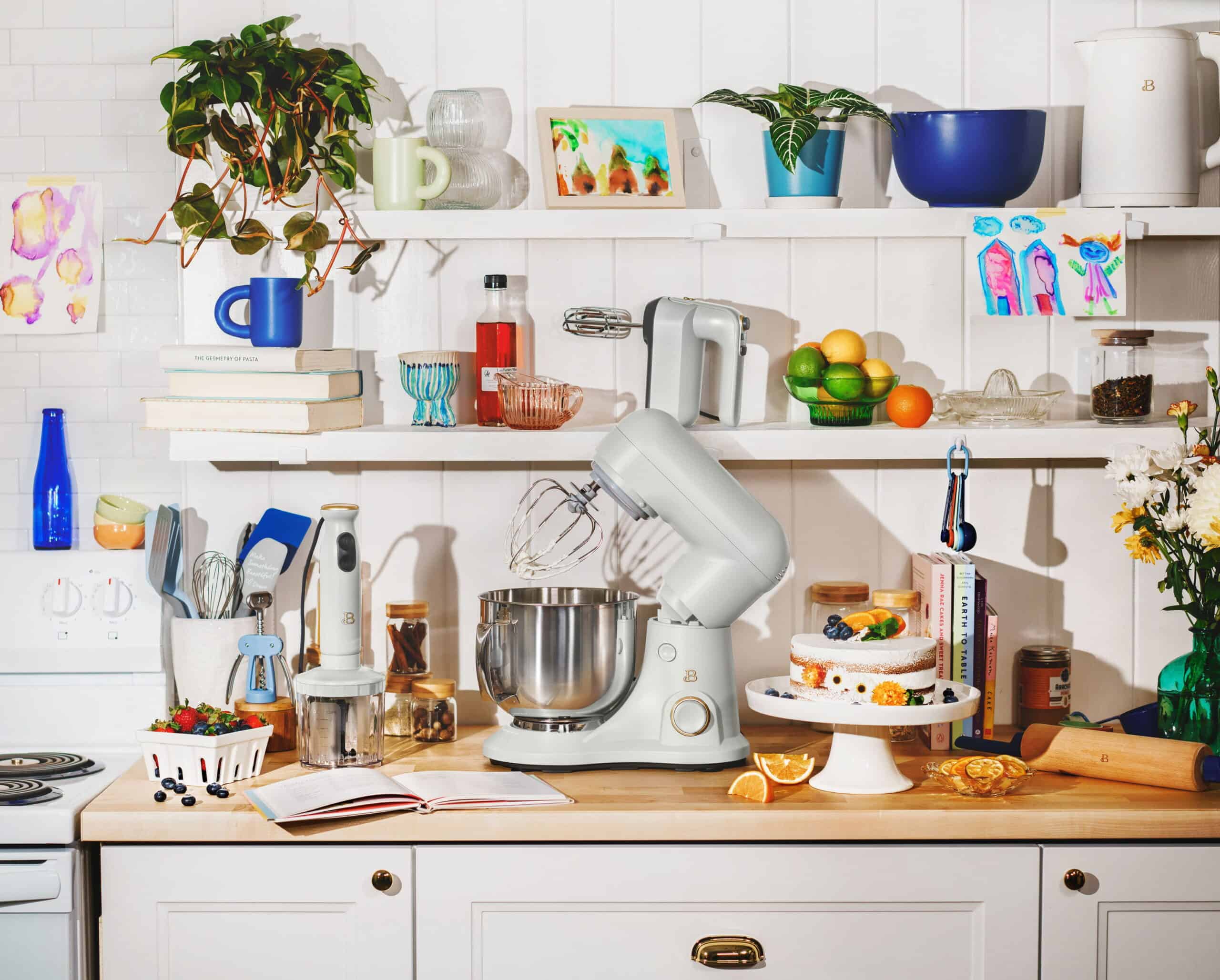 Beautiful 5.3QT Capacity Lightweight & Powerful Tilt-Head Stand Mixer, White Icing by Drew Barrymore - Image 5