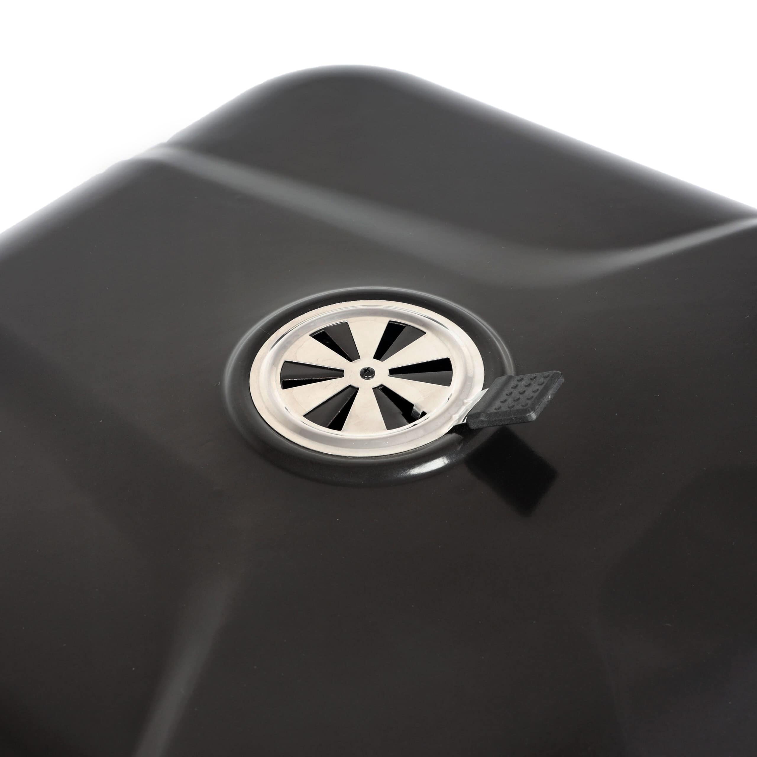 RevoAce 22" Square Charcoal Grill with Foldable Side Shelf, Black - Image 11