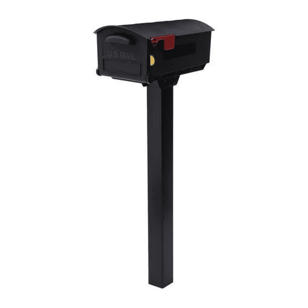Gibraltar Patriot Medium Capacity Rust-Proof Plastic Black Post-Mount Mailbox - Image 4