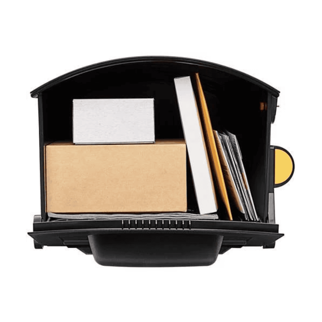Gibraltar Patriot Medium Capacity Rust-Proof Plastic Black Post-Mount Mailbox - Image 3
