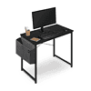 MoNiBloom Writing Office Table 32", Simple Home Gaming Study Computer Desk with Storage Bag, Black