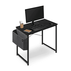 MoNiBloom Writing Office Table 32", Simple Home Gaming Study Computer Desk with Storage Bag, Black