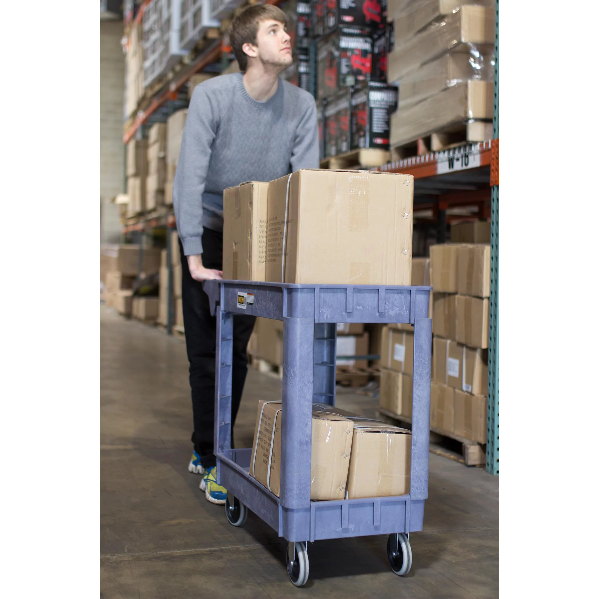 WEN 500-Pound Capacity 40 by 17-Inch Service Utility Cart - Image 5