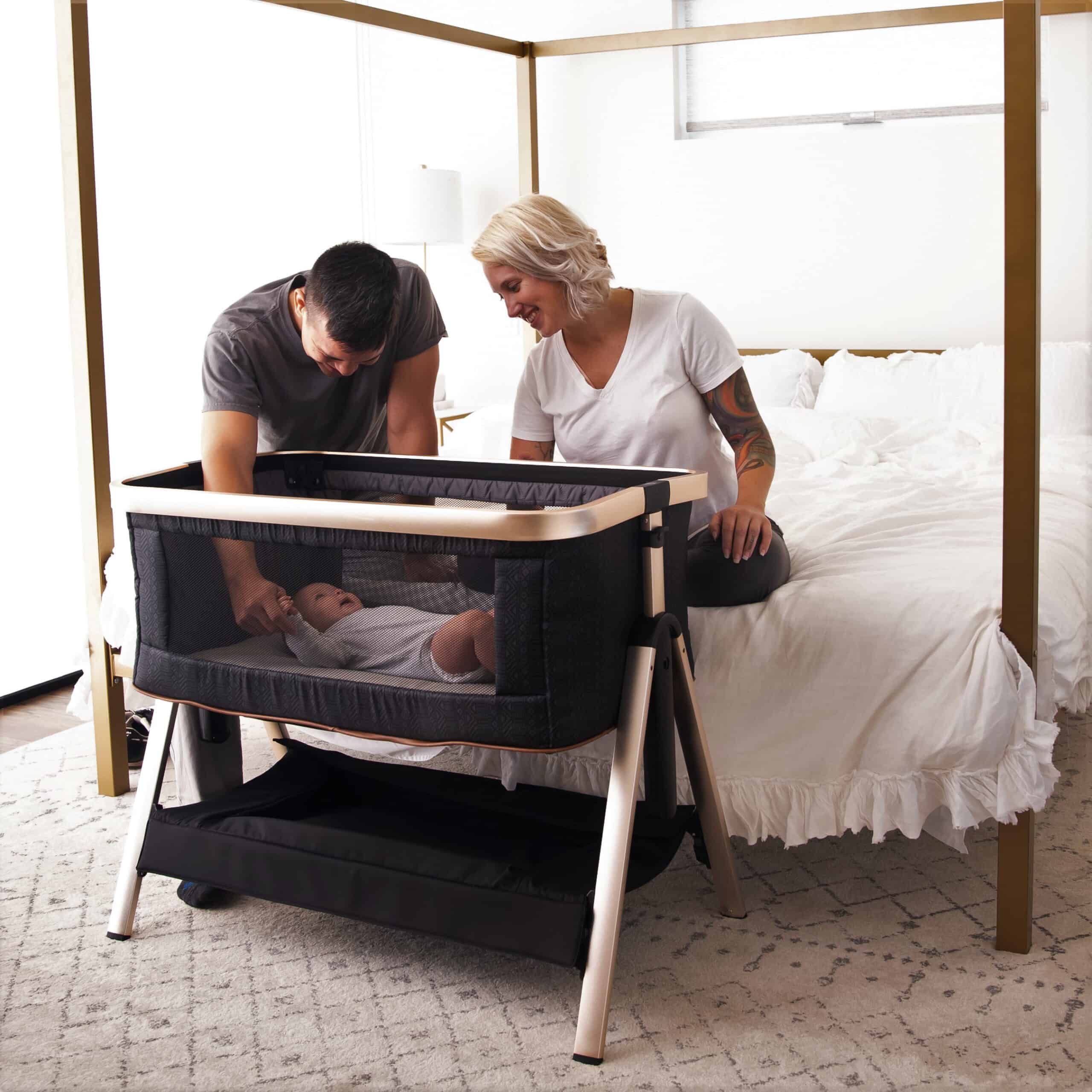 Monbebe Suite Slumber Height Adjustable Baby Bassinet, Urban Boho - Image 7