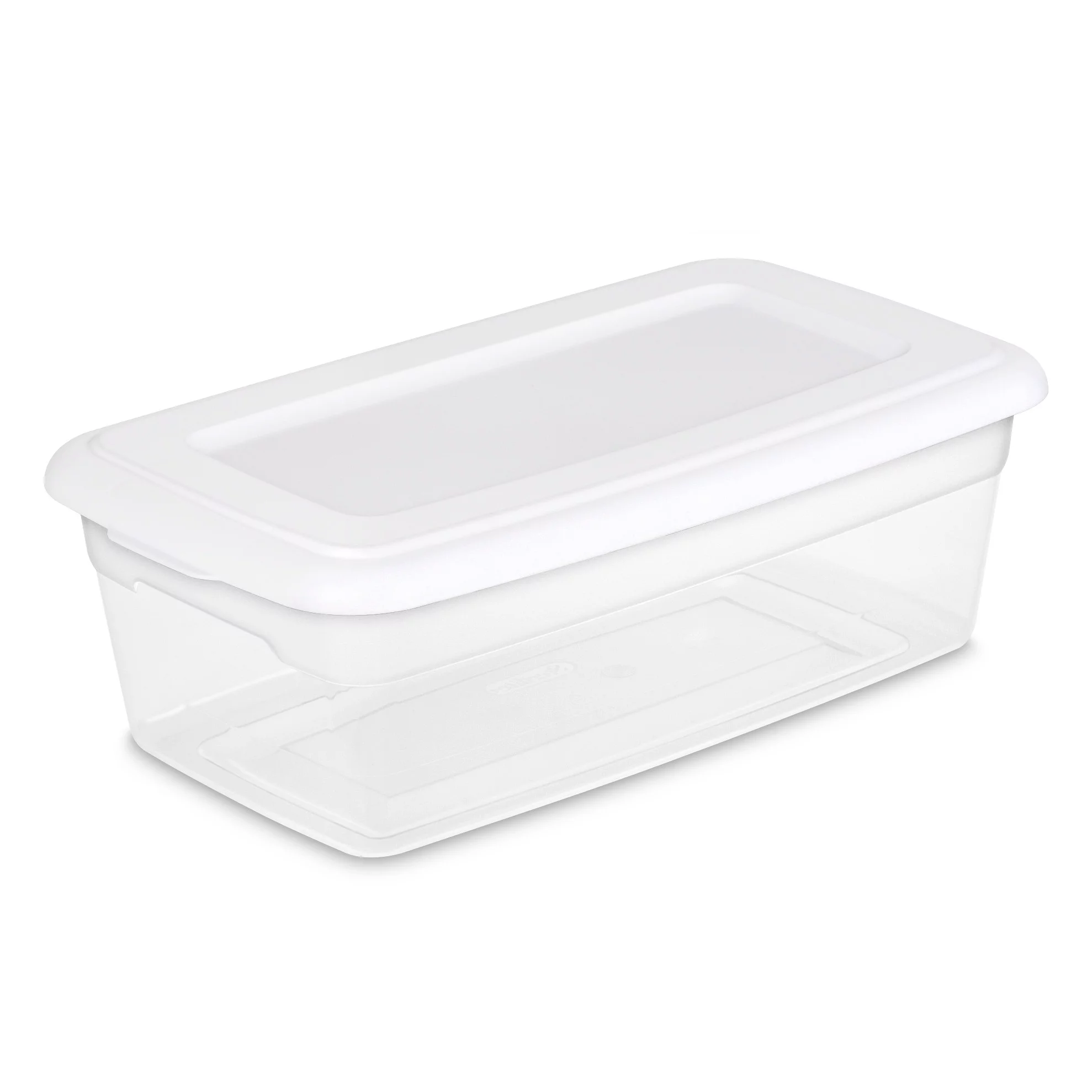 Sterilite 6 Qt. Storage Box Plastic, White, Set of 36 - Image 4