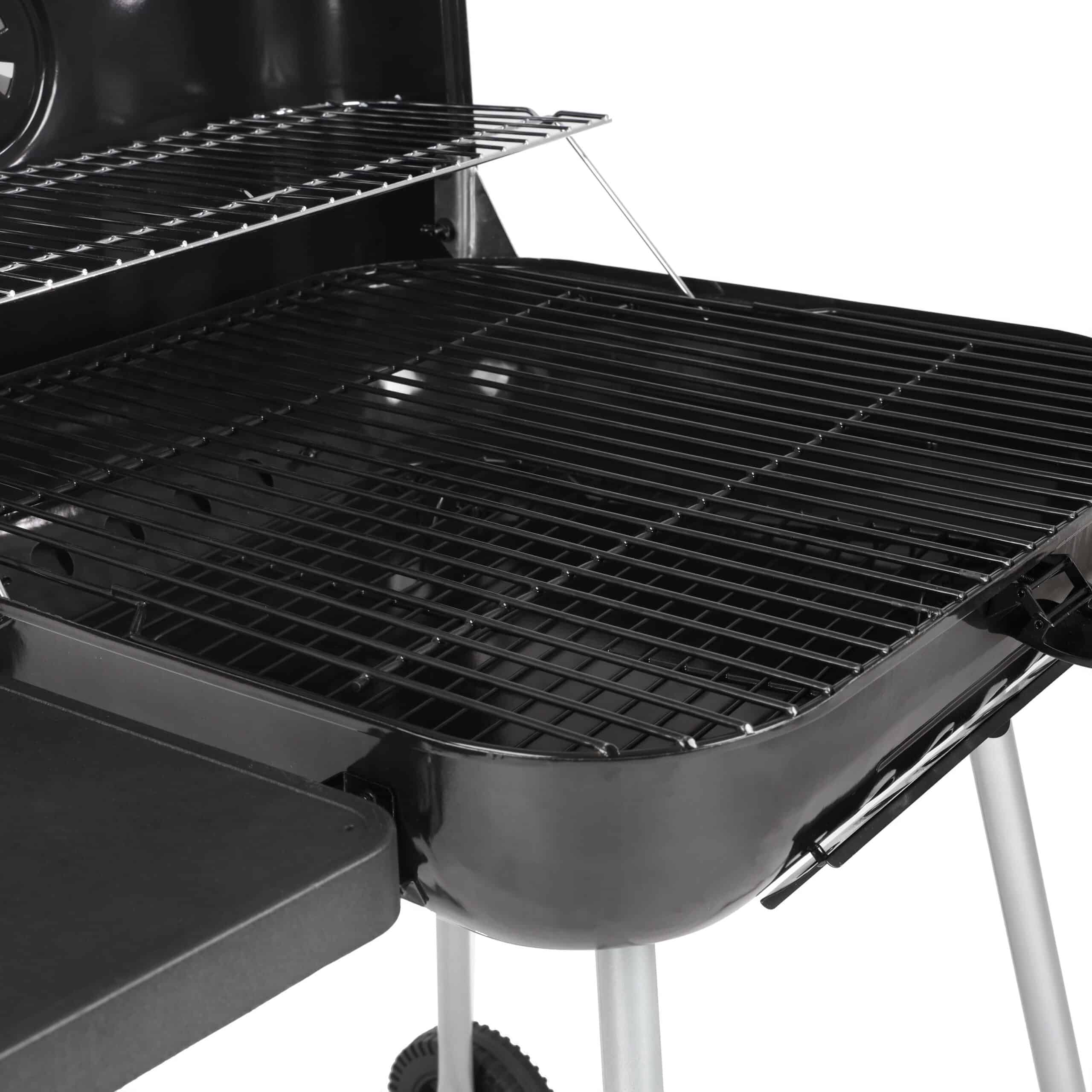 RevoAce 22" Square Charcoal Grill with Foldable Side Shelf, Black - Image 4