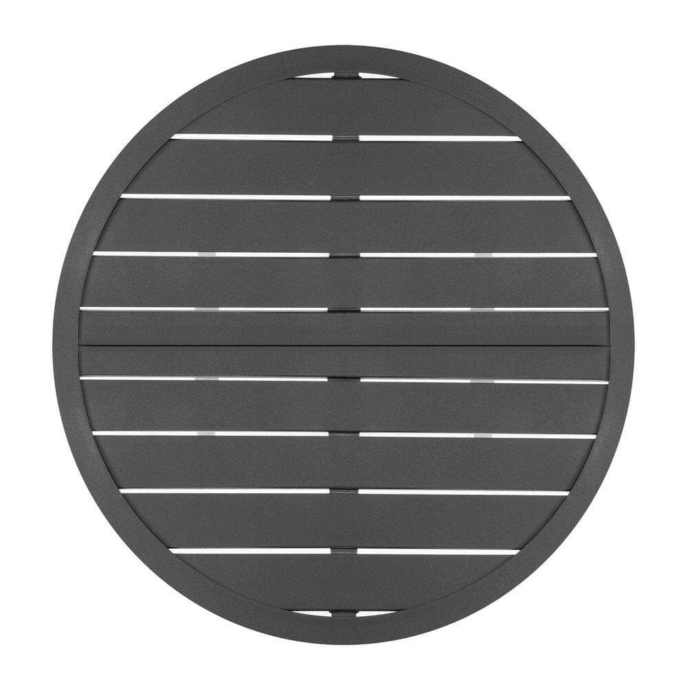 Nuu Garden 3-Piece Metal Patio Outdoor Bistro Set with Round Table and Padded Dining Chairs in Brown - Image 4