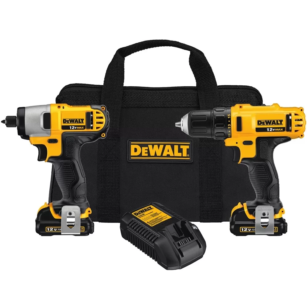 DEWALT 2-Tool 12-Volt Max Power Tool Combo Kit with Soft Case (2-Batteries and charger Included)
