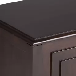 Brooklyn + Max Somerset Solid Wood 51 inch Wide Traditional Storage Bench Trunk in Dark Chestnut Brown