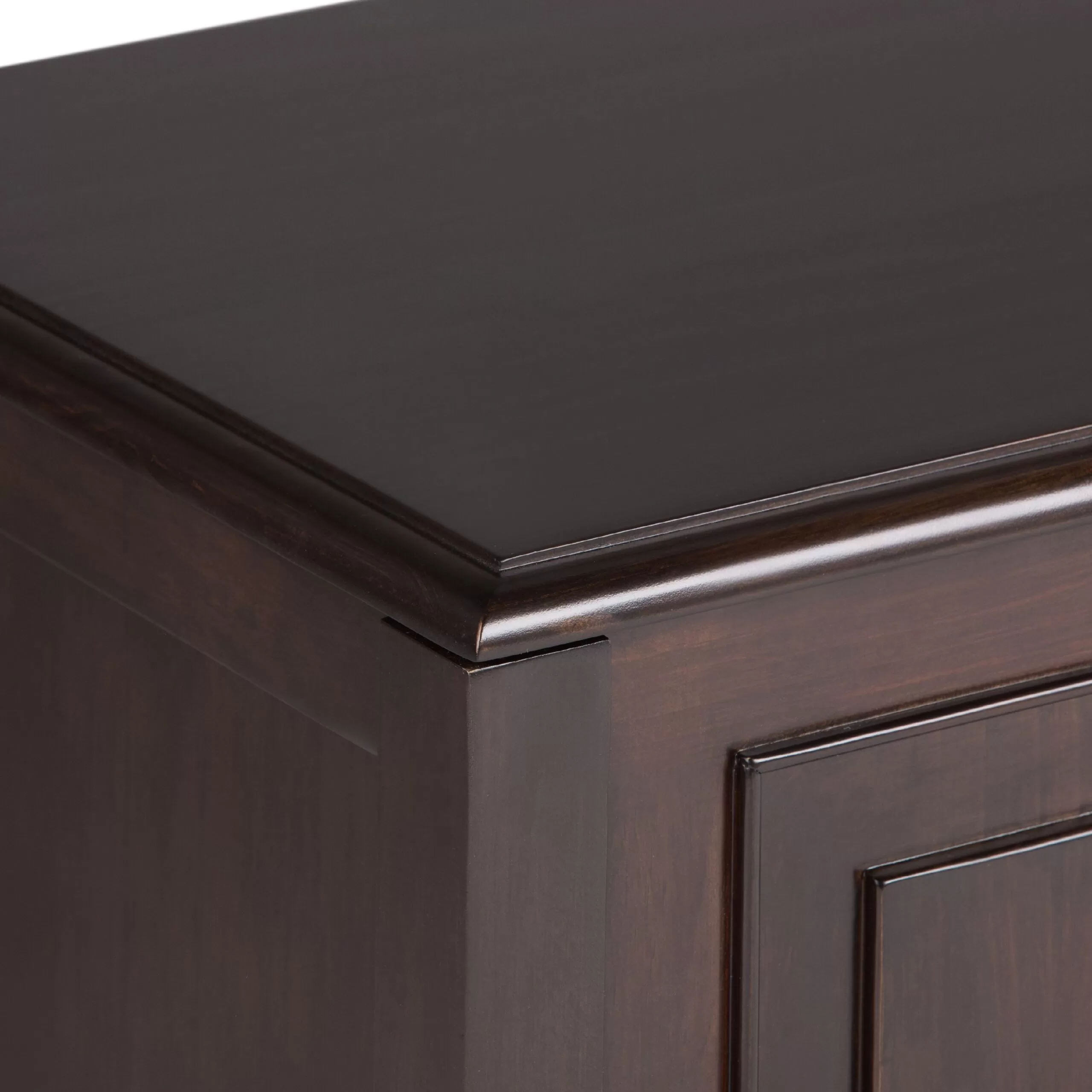 Brooklyn + Max Somerset Solid Wood 51 inch Wide Traditional Storage Bench Trunk in Dark Chestnut Brown