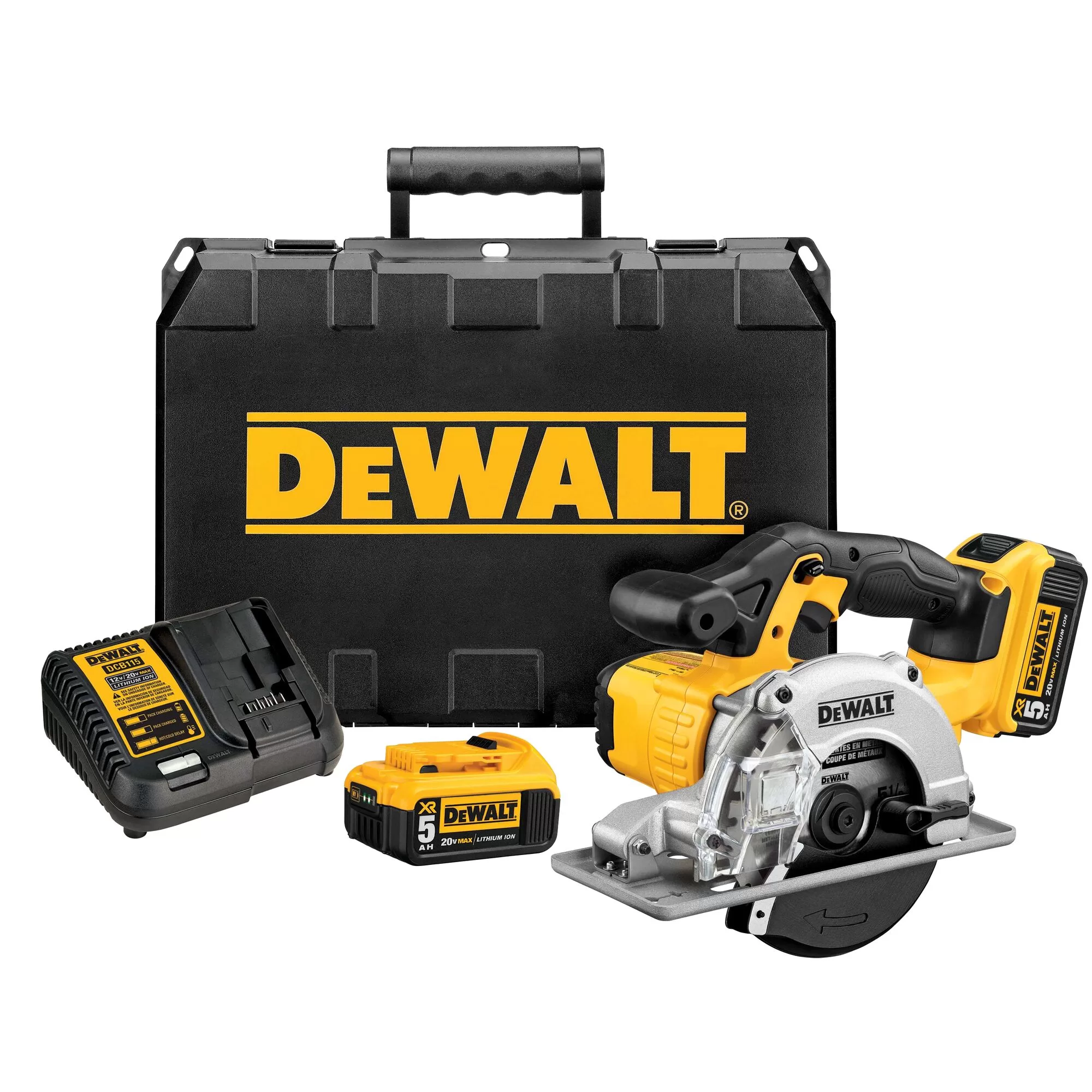 DEWALT DCS373P2 20-volt Max 5-1/2-in Cordless Circular Saw Kit Circular Saw (2-Batteries and Charger Included)