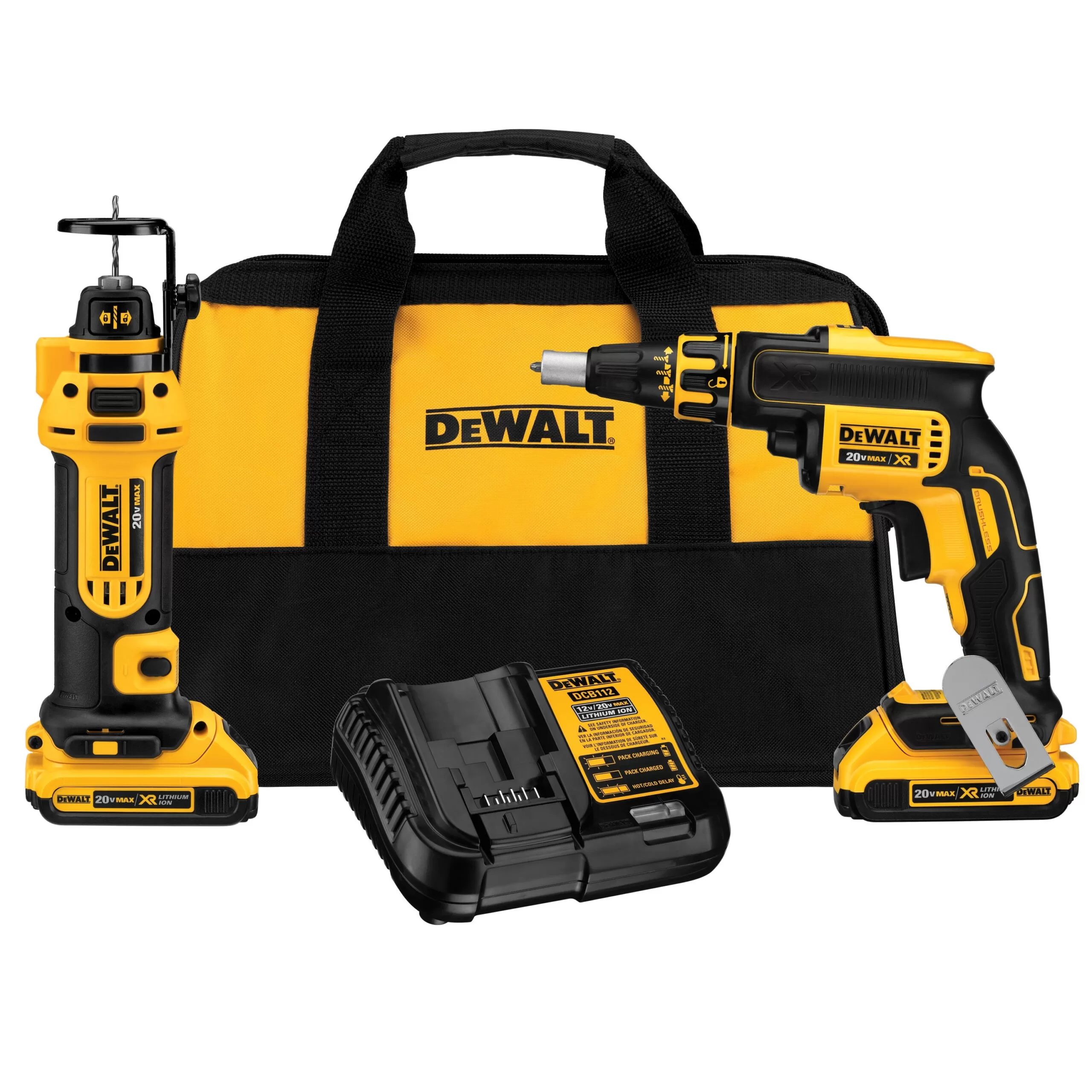 DEWALT XR 2-Tool 20-Volt Max Brushless Power Tool Combo Kit with Soft Case (2-Batteries and charger Included)
