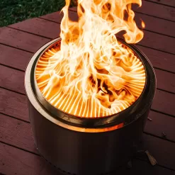 Solo Stove Ranger 2.0, Smokeless Fire Pit | Wood Burning Fireplaces with Removable Ash Pan, Stainless Steel, H: 12.5 in x Dia: 12.5 in, 15 lbs