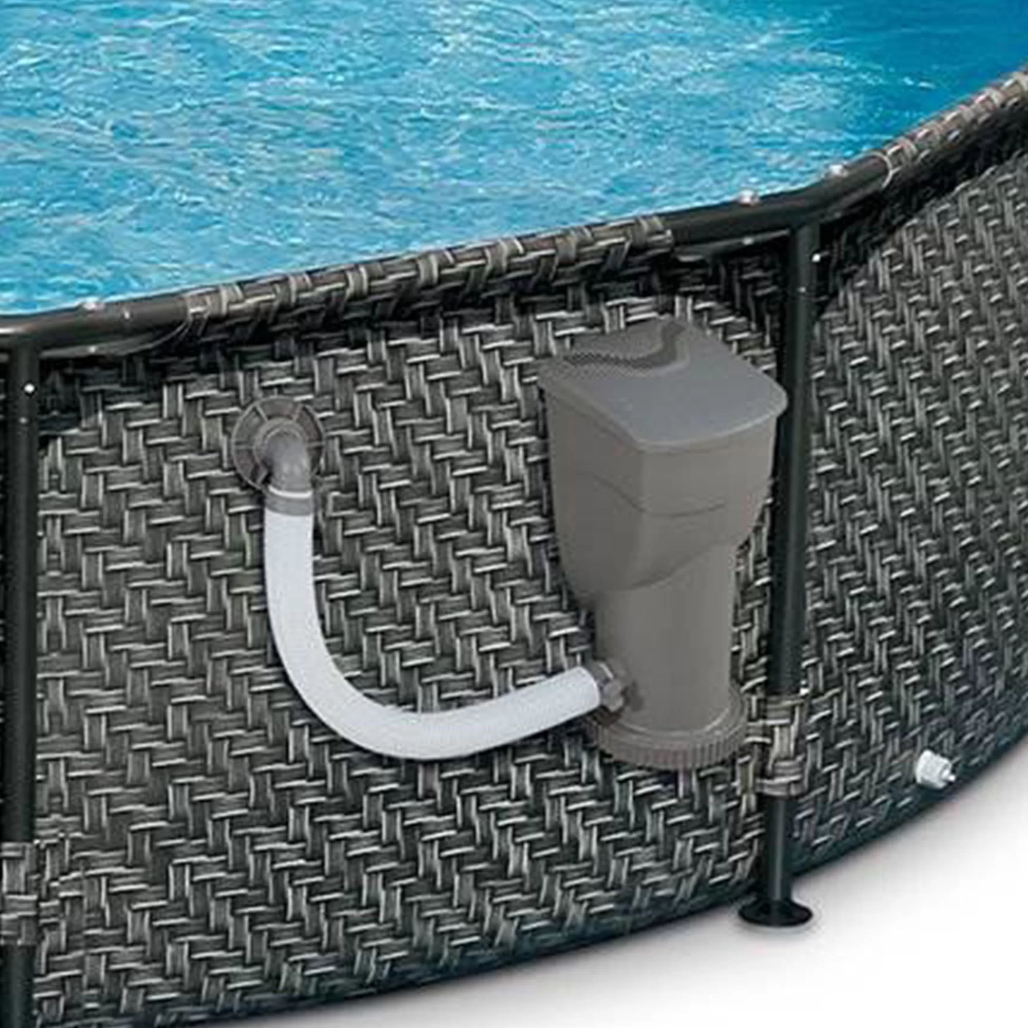 Summer Waves 12' x 33" Outdoor Round Frame Above Ground Pool with Pump