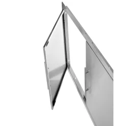 AdirHome Stainless Steel Rust-Resistant Single Face BBQ Grill Double Access Door Panel, 30 Inches