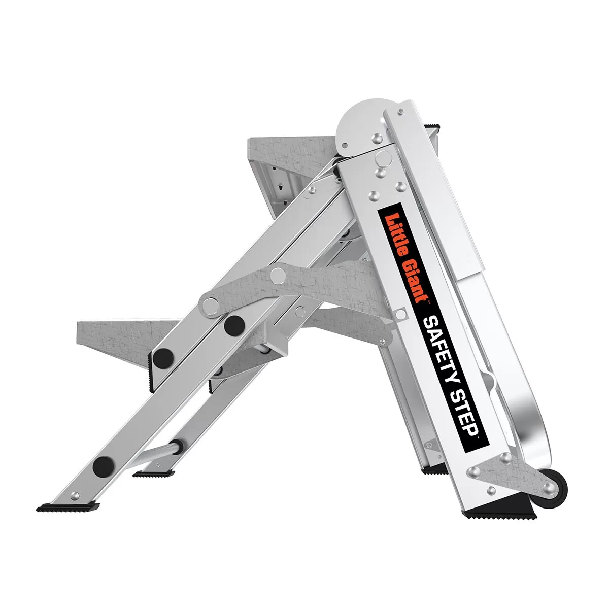 Little Giant Ladders Safety Step M2 2-Step 300-lb Capacity Silver Aluminum Foldable Step Stool - Image 9