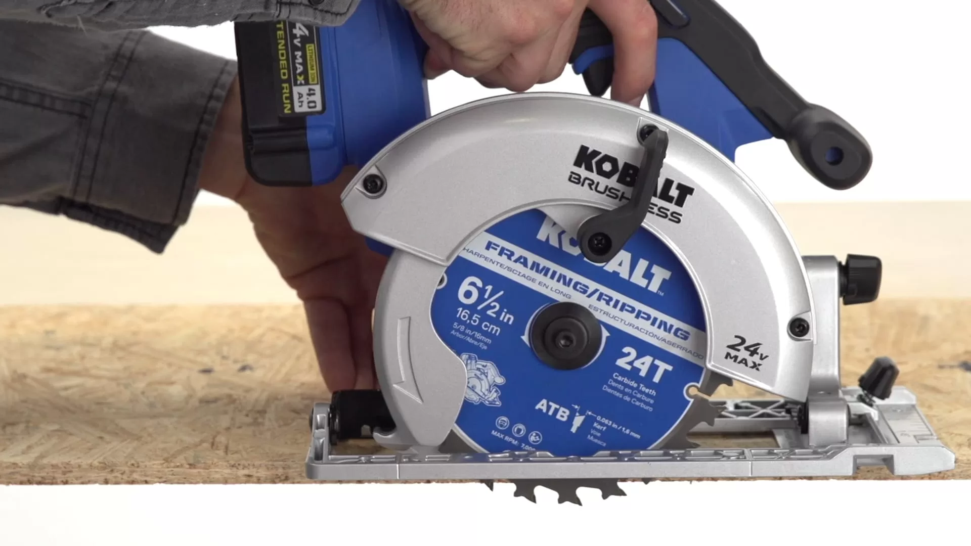 Kobalt 24-Volt max 24-volt Max 6-1/2-in Brushless Cordless Circular Saw - Image 7