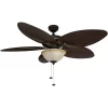 Honeywell Palm Island 52-in Bronze LED Indoor/Outdoor Ceiling Fan with Light (5-Blade)
