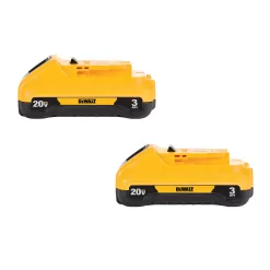 DEWALT 20-Volt 2-Pack 3 Amp-Hour; 3 Amp-Hour Lithium Power Tool Battery