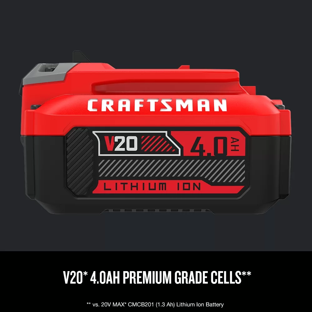 CRAFTSMAN V20 20-Volt 4 Amp-Hour; Lithium Power Tool Battery - Image 4