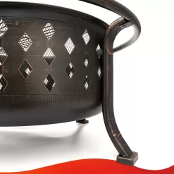 SinglyFire 36 Inch Fire Pits for Outside Large Outdoor Fire Pit