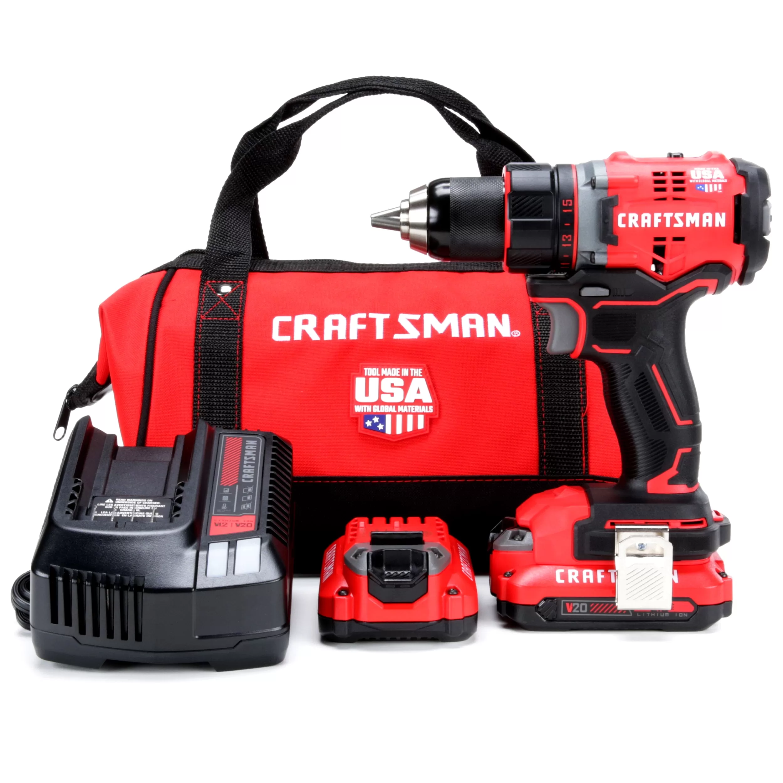 CRAFTSMAN V20 20-volt 1/2-in Brushless Cordless Drill(2 Li-ion Batteries Included and Charger Included) - Image 2