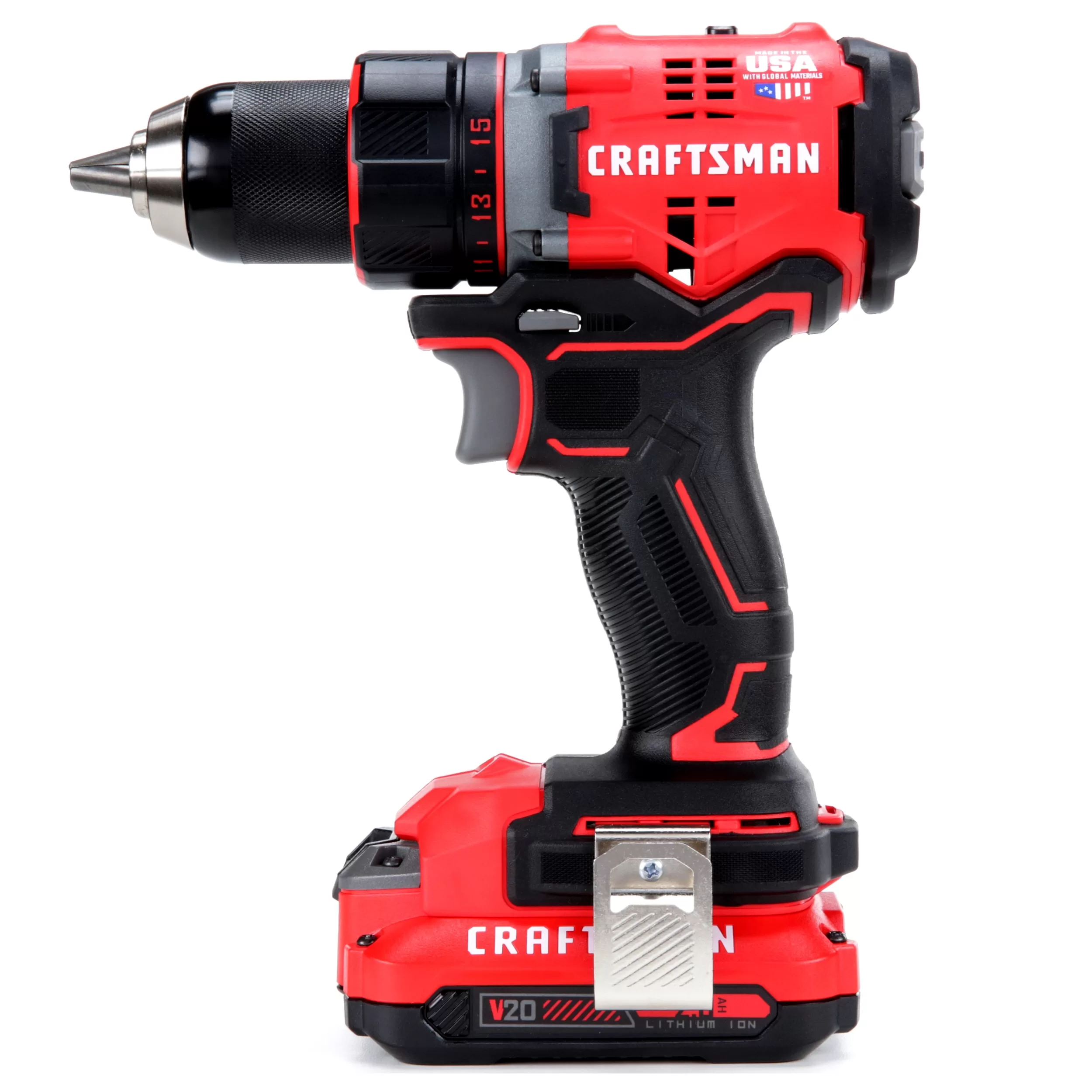 CRAFTSMAN V20 20-volt 1/2-in Brushless Cordless Drill(2 Li-ion Batteries Included and Charger Included) - Image 4