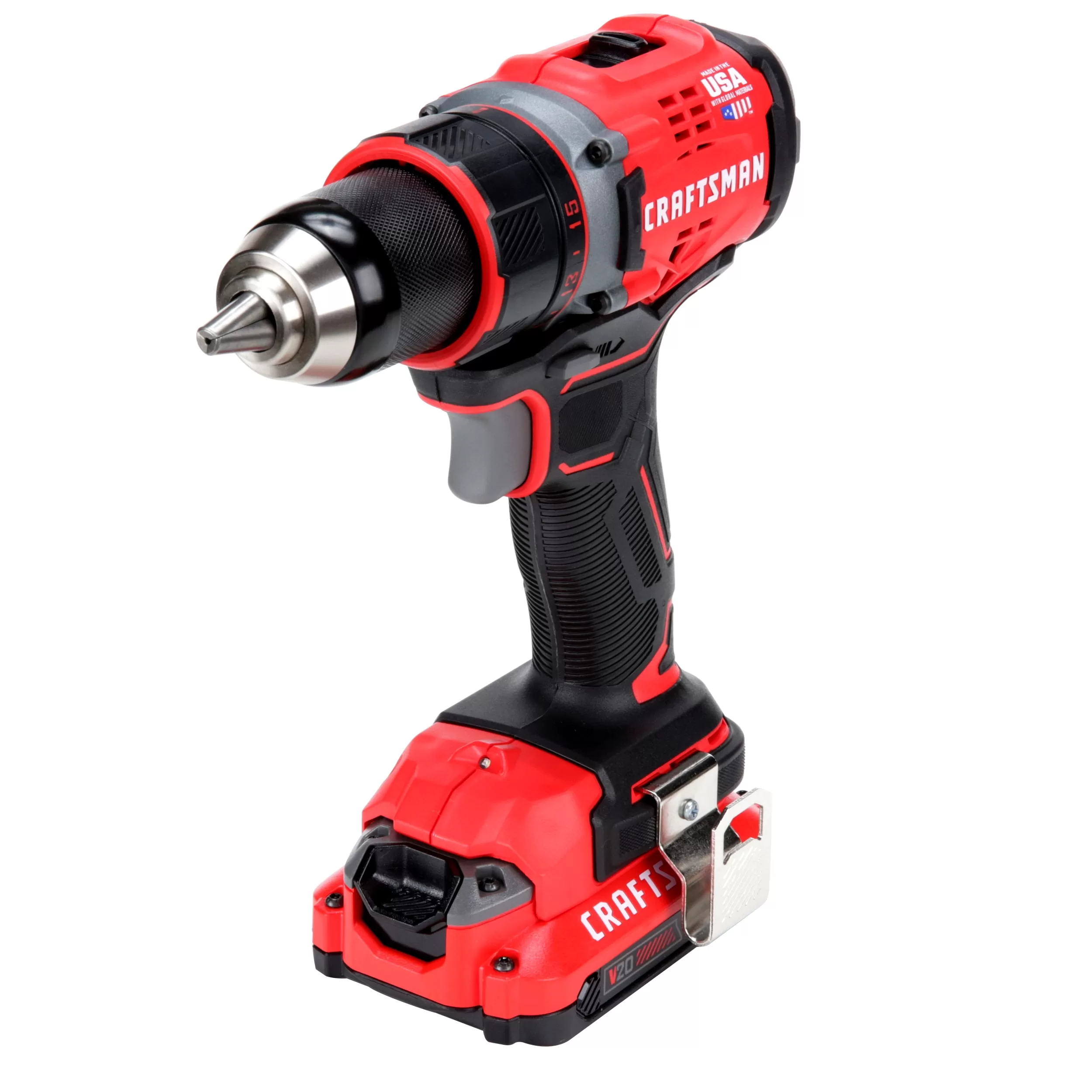 CRAFTSMAN V20 20-volt 1/2-in Brushless Cordless Drill(2 Li-ion Batteries Included and Charger Included) - Image 5