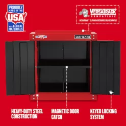Alternative view of CRAFTSMAN CMST22800RB 2000 Steel Wall-mounted Garage Cabinet in Red (28-in W x 28-in H x 12-in D)