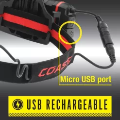 Alternative view of Coast Sportsman 800-Lumen LED Rechargeable Headlamp (Battery Included)