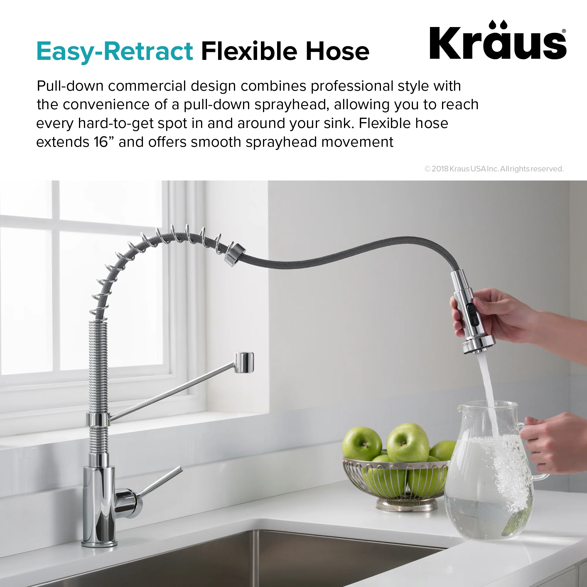 Kraus 18.5-in x 24-in 1-Basin Stainless Steel Undermount Laundry Sink with Drain with Faucet - Image 9