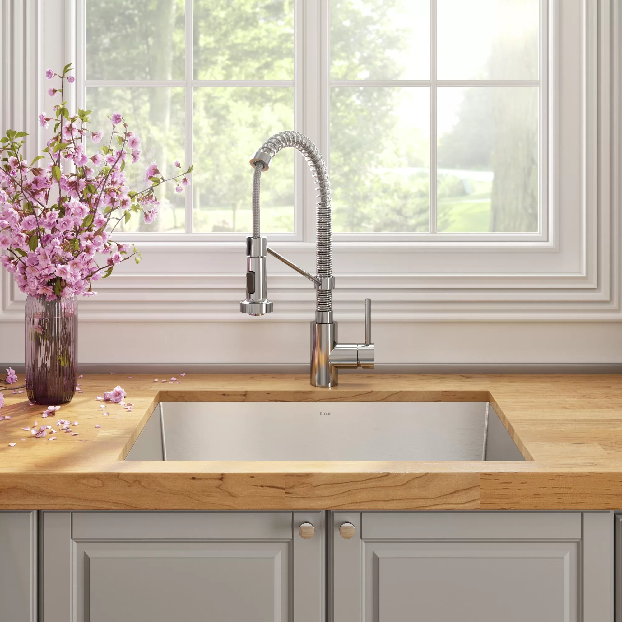 Kraus 18.5-in x 24-in 1-Basin Stainless Steel Undermount Laundry Sink with Drain with Faucet - Image 10