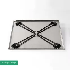 Titan Great Outdoors Fire Pit Heat Deflector, Pushes Heat Down and Out, Stainless-Steel with Carrying Handle