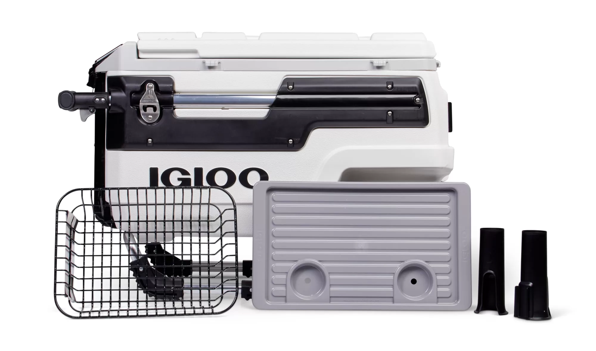 Igloo Trailmate Marine 70 Quart, Wheeled Cooler, White and Black