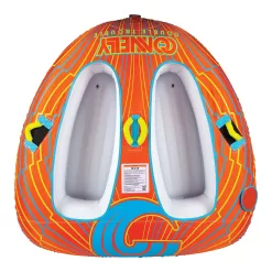Connelly Double Trouble 2 Rider Inflatable Boat Towable Inner Tube, Orange