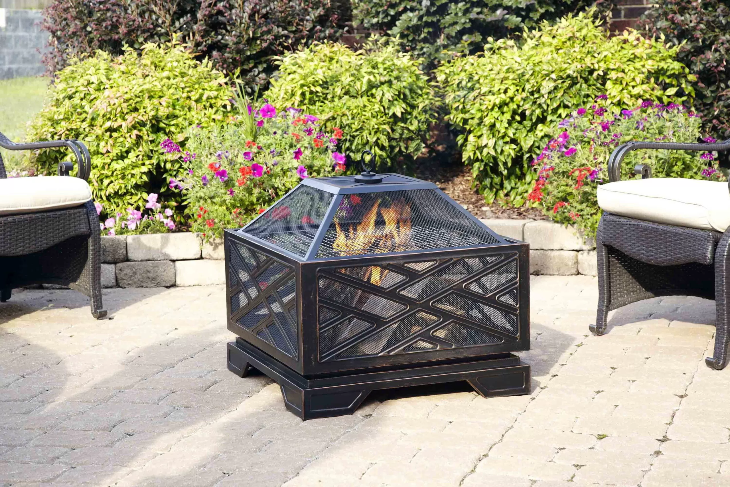 Pleasant Hearth OFW165S Martin 26" Square Deep Bowl Fire Pit