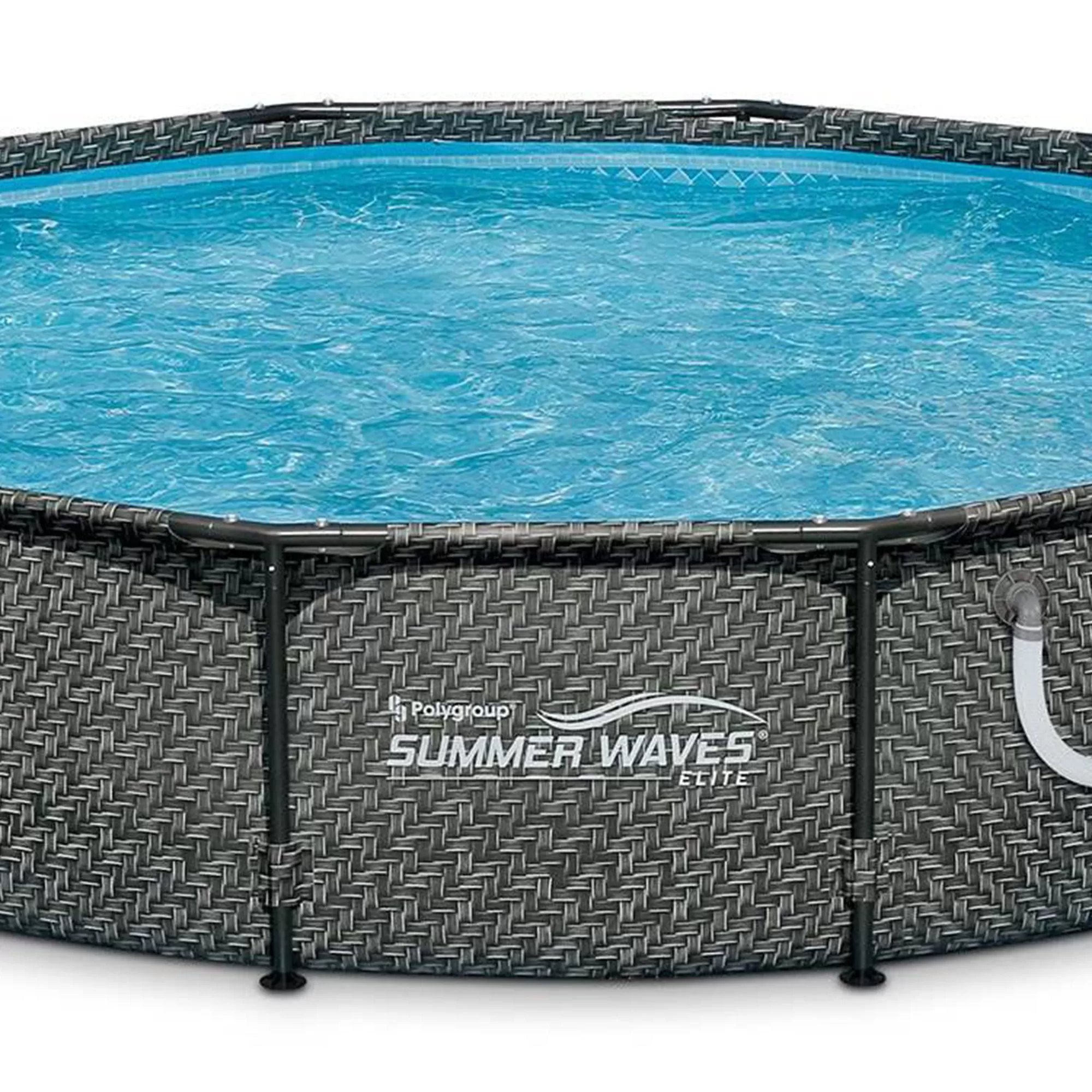 Summer Waves 12' x 33" Outdoor Round Frame Above Ground Pool with Pump