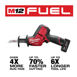Milwaukee 2520-21XC-2460-20 M12 FUEL 12-Volt Lithium-Ion Brushless Cordless HACKZALL Reciprocating Saw Kit with M12 Rotary Tool