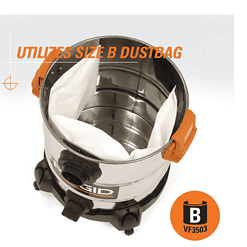 RIDGID WD1060 10 Gal. 6.0-Peak HP Stainless Steel Wet/Dry Shop Vacuum with Filter, Hose and Accessories