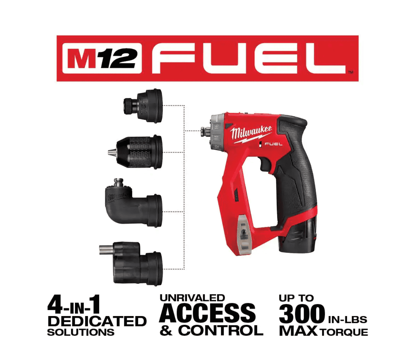 Milwaukee 2505-22-2457-20 M12 FUEL 12V Lithium-Ion Brushless Cordless 4-in-1