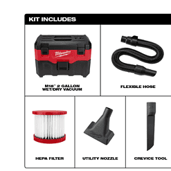 Milwaukee 0880-20 M18 18-Volt 2 Gal. Lithium-Ion Cordless Wet/Dry Vacuum (Tool-Only)