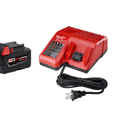 Milwaukee Reciprocating Saw 2625-20-48-59-1850 M18 18-Volt Lithium-Ion Cordless Hackzall W/ M18 Starter Kit W/ (1) 5.0Ah Battery and Charger