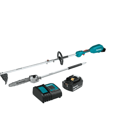 Makita XUX02SM1X4 18V LXT Lithium-Ion Brushless Cordless Couple Shaft Power Head Kit w/String Trimmer & 10 in. Pole Saw Attachments 4.0Ah