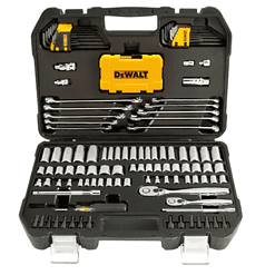 DEWALT DWMT73802 1/4 in. x 3/8 in. Drive Polished Chrome Mechanics Tool Set (142-Piece)