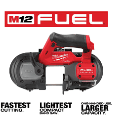 Milwaukee Band Saw 2529-20-2522-20 M12 FUEL 12V Lithium-Ion Cordless Compact with 3 in. Cut Off Saw (2-Tool)