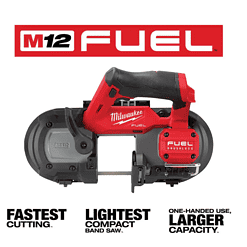 Milwaukee 2529-20-48-39-0631 M12 FUEL 12V Lithium-Ion Cordless Sub-Compact Portable Band Saw with (4) 12/14 TPI Extreme Metal Cutting Band Saw Blades