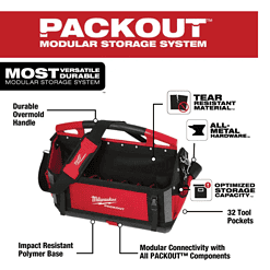 Milwaukee 48-22-8320-48-22-8193 20 in. PACKOUT Tote with Zipper Tool Bags in Multi-Color (3-Pack)
